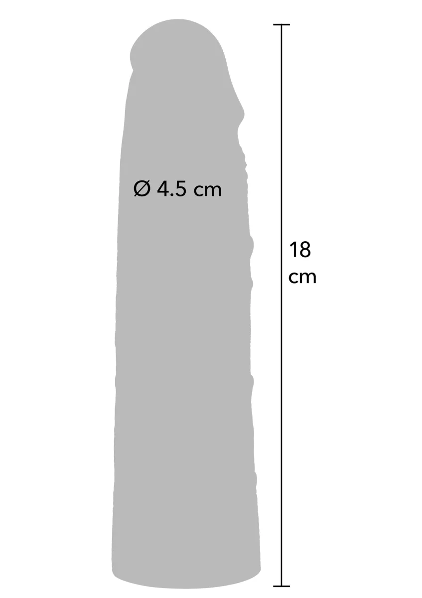 Tekutý silikónový návlek na penis 18 cm