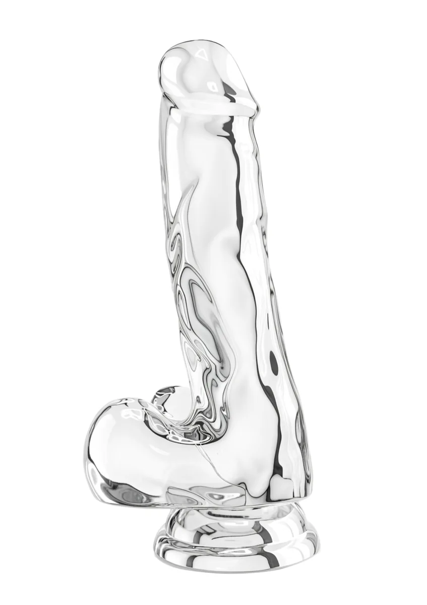 Priehľadné dildo TPE 16 cm