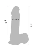 Vibračné dildo z PVC 18 cm — obrázok 2