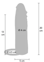 Vibračný silikónový návlek na penis Hydrated Skin 20 cm — obrázok 2