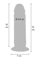 Silikónový penis na predkožku 19 cm — obrázok 2