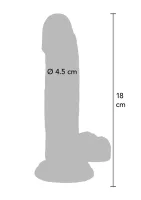 Priehľadné dildo TPE 18 cm — obrázok 4