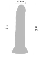Realistický tekutý silikónový dong 17 cm — obrázok 2