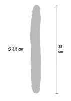 Silikónový dvojitý penis predkožky 35 cm — obrázok 2