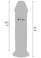 Luxusný dvojitý hustý hrubý Dong TPE 32 cm — obrázok 4