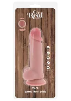 Luxusné hrubé dildo s dvojitou hustotou TPE 23 cm — obrázok 3