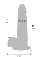 Silikónové dildo predkožky 18 cm — obrázok 2
