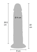 Silikónový dong predkožky 22 cm — obrázok 2