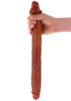 Silikónový dvojitý penis predkožky 46 cm — obrázok 6