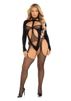 Bodystocking s trakmi a vyrezávaným plyšovým plyšovým náhrdelníkom — obrázok 8