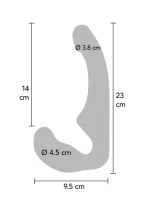 Silikónový Strap-on bez ramienok 23 cm — obrázok 4