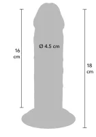 Luxusný dvojitý hustý hrubý Dong TPE 18 cm — obrázok 4