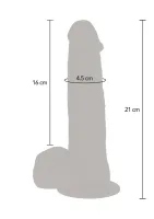 Silikónové dildo s korálkami Naked 21 cm — obrázok 4