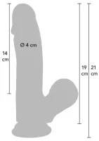 Realistické dildo z tekutého silikónu 19 cm — obrázok 2