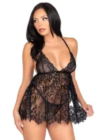 Kvetinová čipkovaná babydoll so šnúrkou — obrázok 5