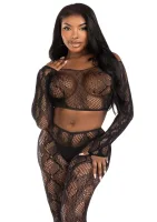 Python Crop Top a pančuchy bez nôh — obrázok 1