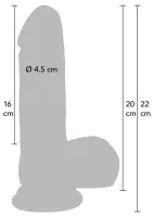 Realistické dildo z tekutého silikónu 20 cm — obrázok 2