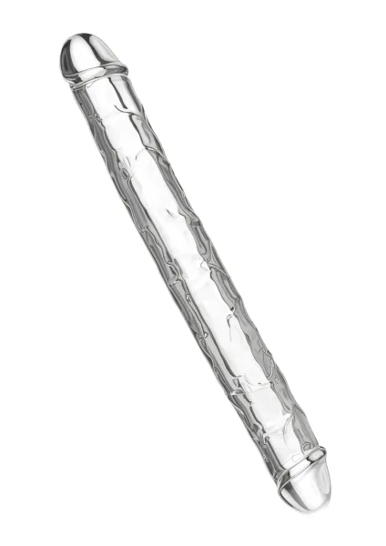 Clear Double Dong TPE 34.5 cm